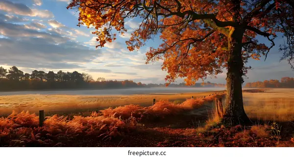 The colorful autumn forest