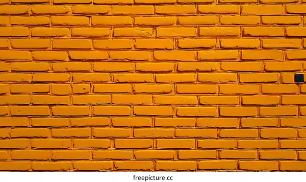 Vibrant Orange Brick Wall Texture