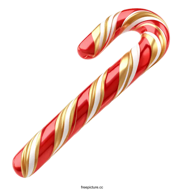 [Transparent Background PNG]3D Christmas Candy Cane Illustration