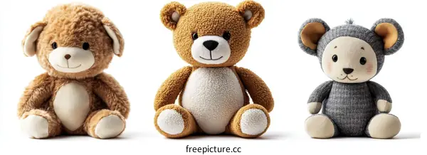 Three Plush Toys for Children