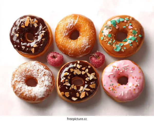 Assortment of Deliciously Decorated Donuts