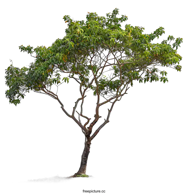 [Transparent Background PNG]Green Tree Isolated On White Background