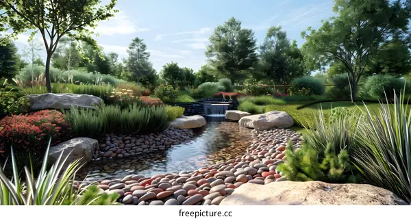 Garden landscape design renderings