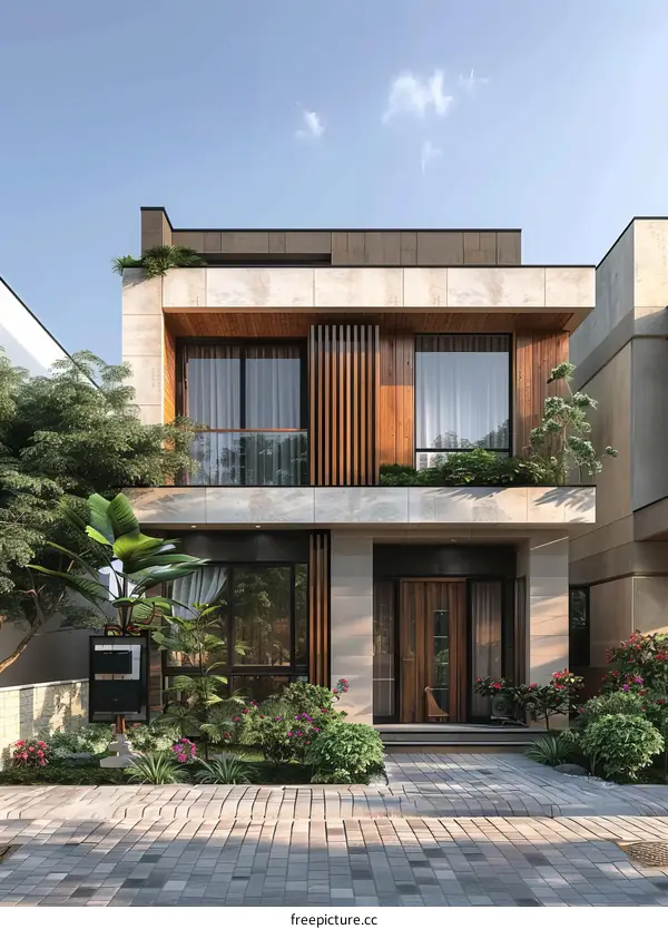 A Modern House with a Beautiful Exterior