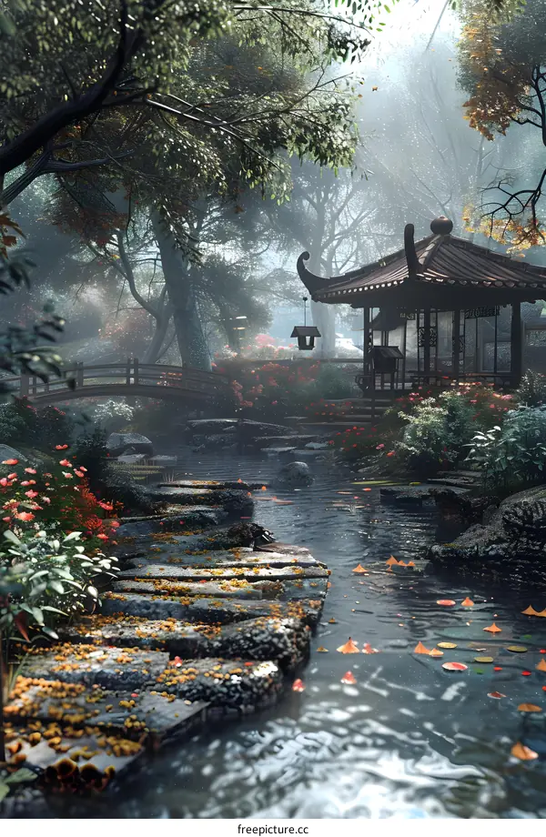 A beautiful Japanese garden