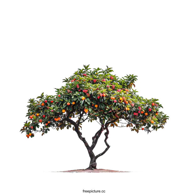 [Transparent Background PNG]Isolated Fruit Tree with White Background