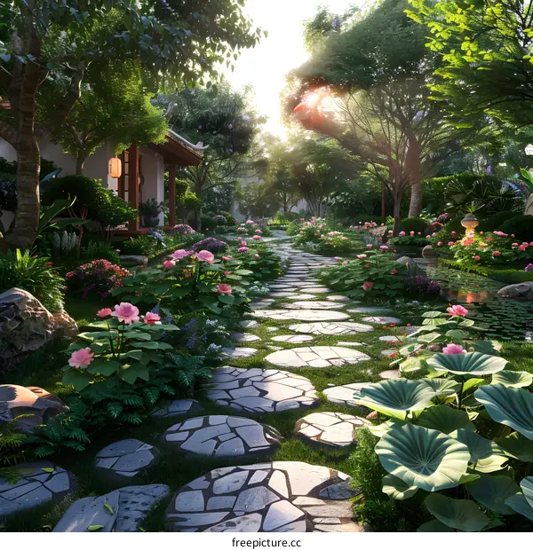 Garden landscape design renderings