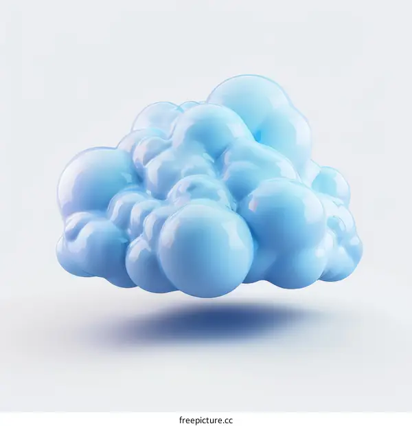 Blue cartoon cloud