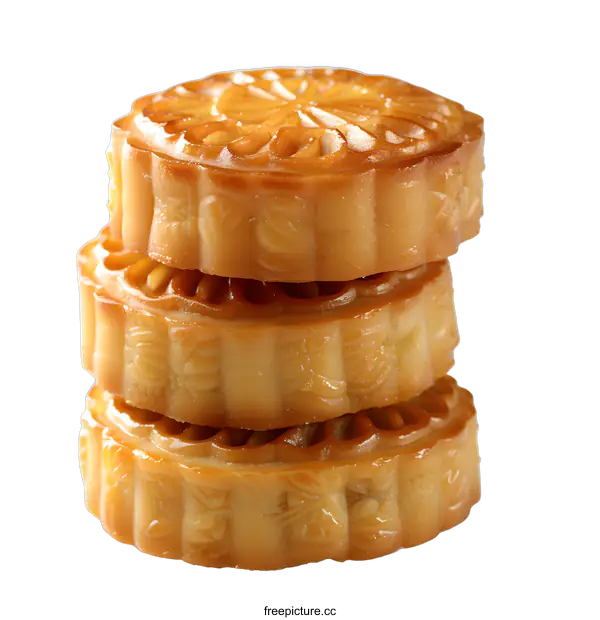 [Transparent Background PNG]Stack of Mooncakes