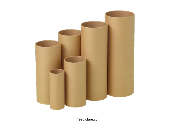 [Transparent Background PNG]Various Sizes of Cardboard Tubes