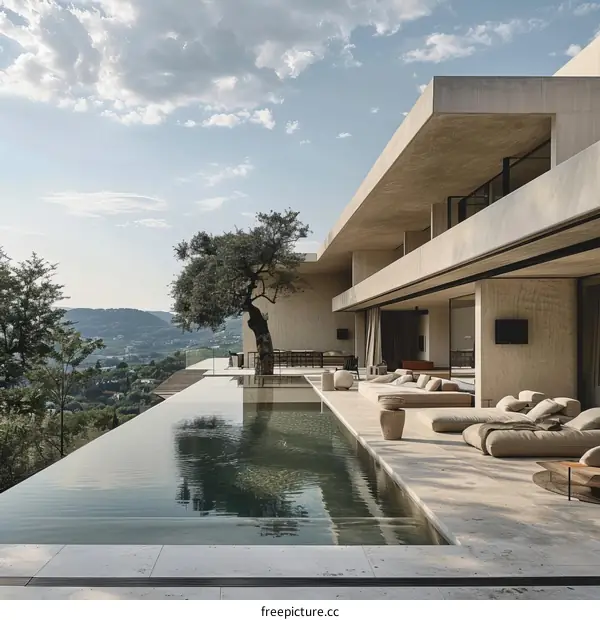 Modern Luxury Villa with Infinity Pool and Mountain Views