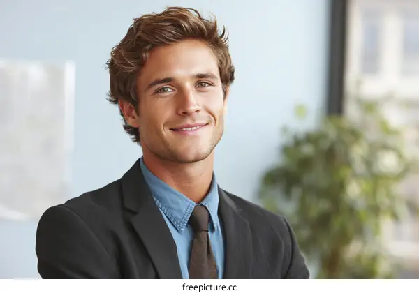 Businessman Portrait in Office Setting