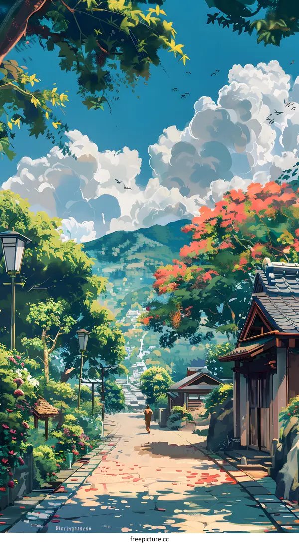 The path to the mountain