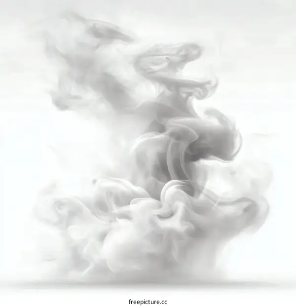Abstract Smoke Patterns in White Background