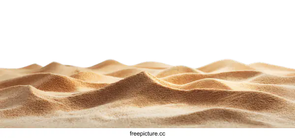 [Transparent Background PNG]Close up of sand dunes with white background