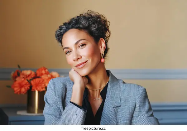 Confident Professional Woman in a Blazer