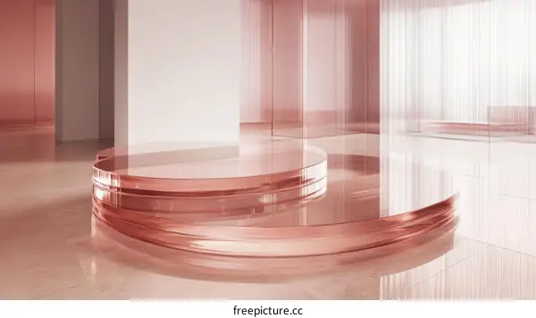 Modern Pink Rose Gold Display Podium