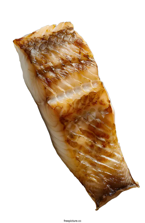 [Transparent Background PNG]Grilled Fish Fillet on White Background