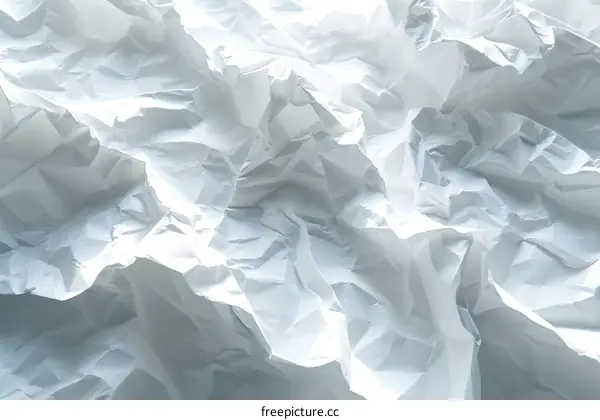 Crumpled white paper texture background