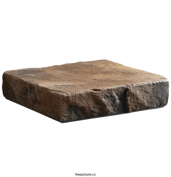 [Transparent Background PNG]Brown Square Stone Slab