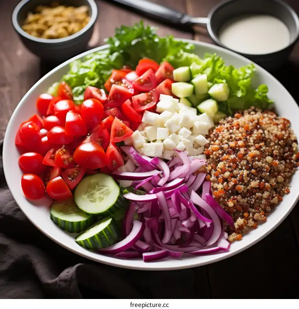 Healthy Quinoa Salad with Fresh Vegetables