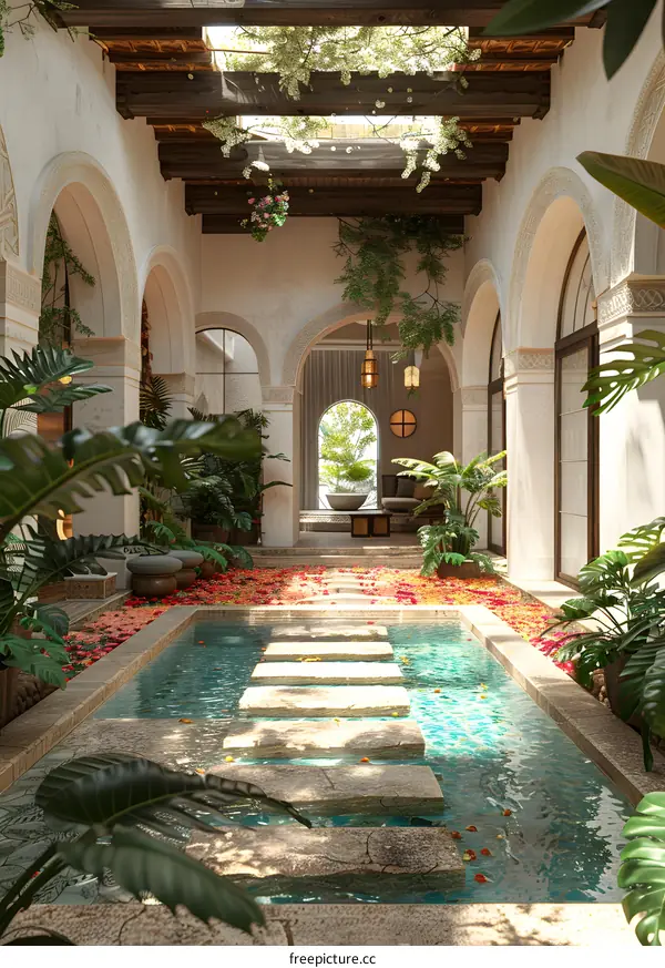 Serene Courtyard Oasis