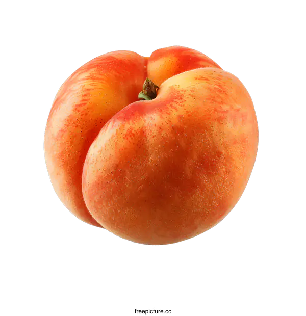 [Transparent Background PNG]A Fresh and Juicy Donut Peach