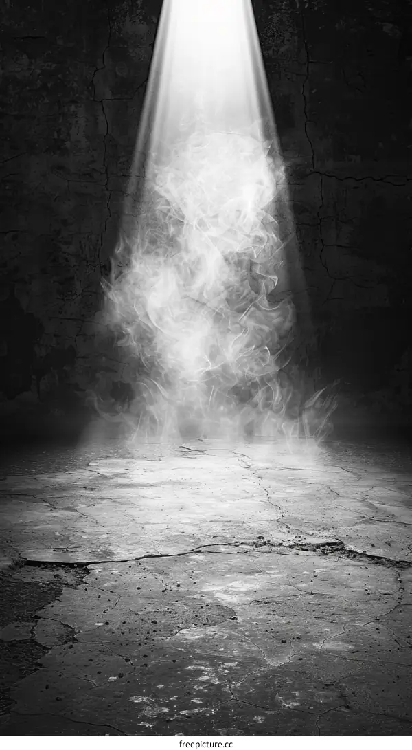 rays of light and smoke in the dark