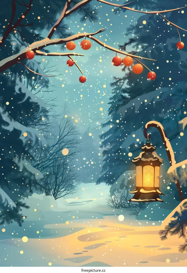 Serene Winter Forest Stroll