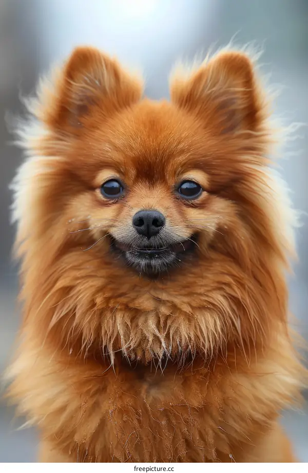 Fluffy Brown Pomeranian Dog