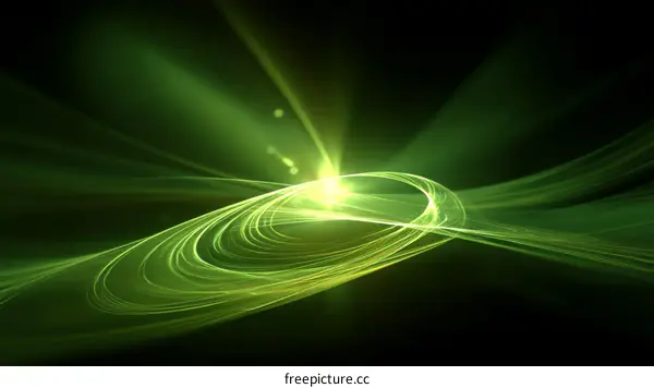 Abstract Green Light Energy Flow Design