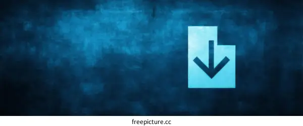 Download Icon on Dark Blue Background