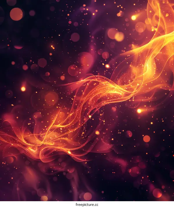 Abstract Flame Art: Energy and Passion