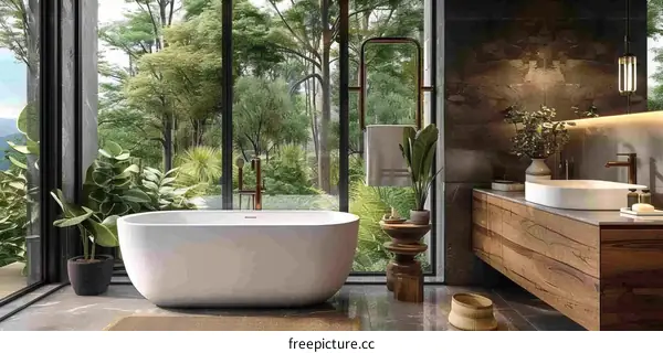 Modern Natural Luxury Bathroom Design