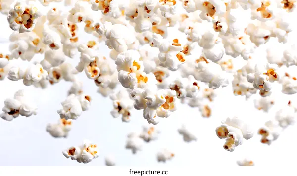 Popcorn Falling Motion Food Photography
