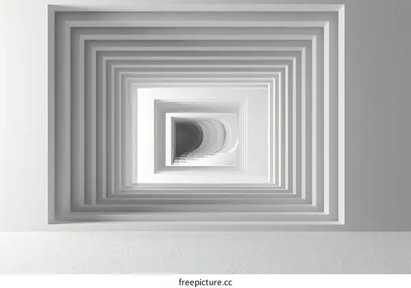Surreal White Tunnel