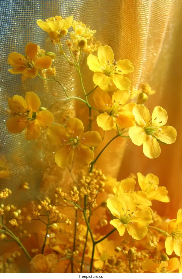 Beautiful Bouquet of Yellow Flowers in Soft Light