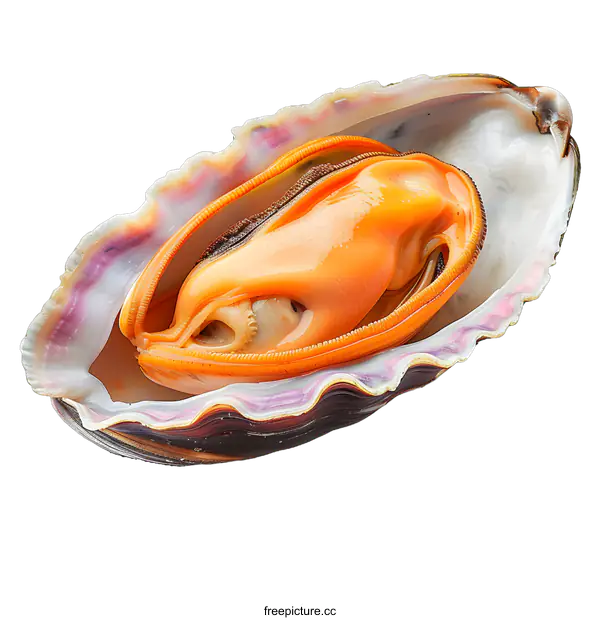 [Transparent Background PNG]Orange Mussel In Shell