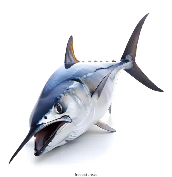 Fresh Tuna Fish Isolated On White