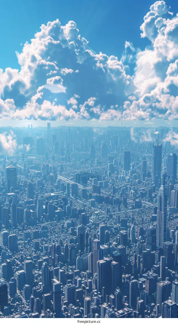 Futuristic Cityscape: A Bird's Eye View