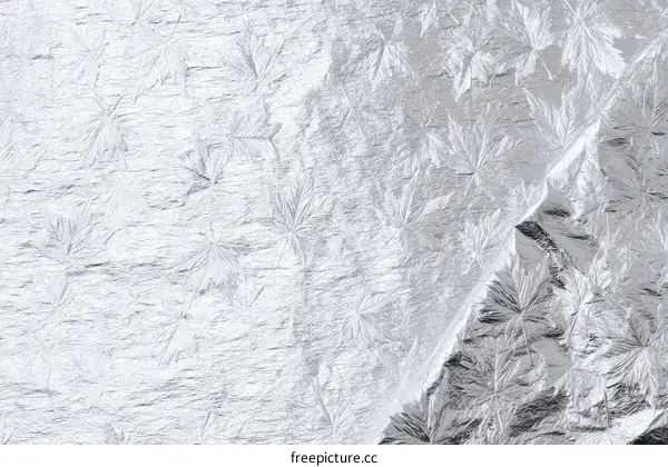 Abstract Silver Foil Texture with Leaf Pattern