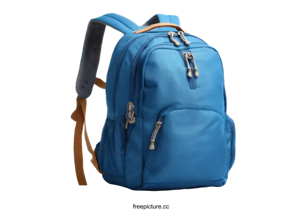 [Transparent Background PNG]Blue Backpack for School or Travel