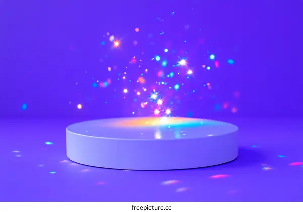 Abstract Light Display on a Modern Platform