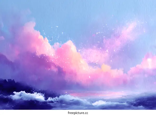 Pastel Dreamy Sky and Cloudscape Artwork