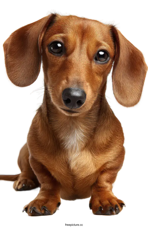 [Transparent Background PNG]Cute Dachshund Puppy Portrait