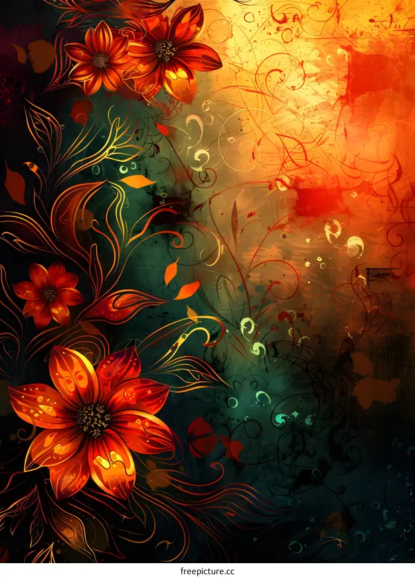 Hand-painted flower illustrations