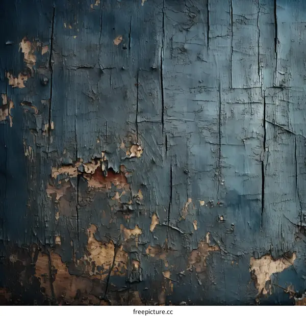 Blue Weathered Wooden Wall Texture