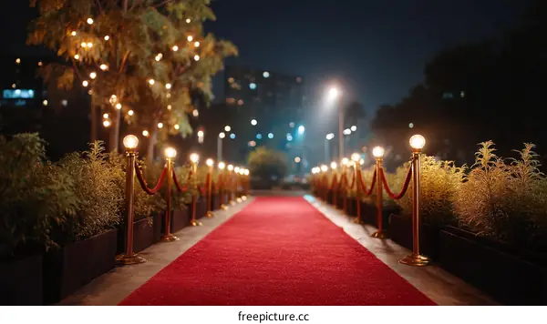 Red Carpet Night Event Venue Exterior