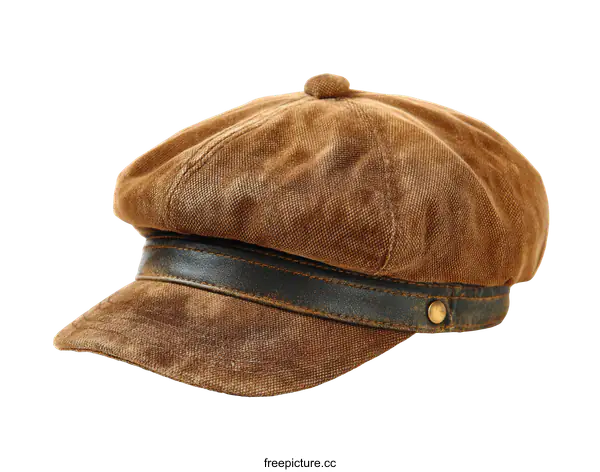 [Transparent Background PNG]Vintage Brown Flat Cap Hat
