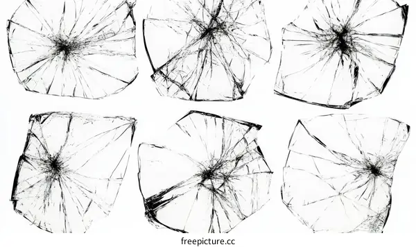 Broken Glass Patterns Abstract Design